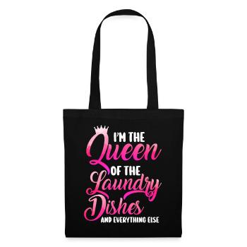 Queen Of The Laundry, Dishes And Everthing Else - Tote Bag - black - Front