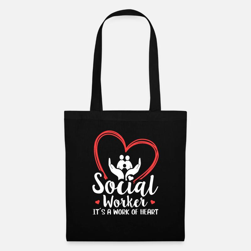 Social Worker Its A Work of Heart Social Worker - Stoffbeutel - Schwarz
