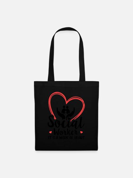 Social Worker Its A Work of Heart Social Worker - Stoffbeutel - Schwarz