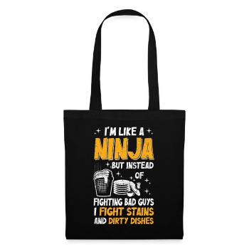 Comme une femme au foyer ninja - Sac en tissu - noir - Devant