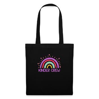 Kindergarten Kind Einschulung Schule Geschenk - Stoffbeutel - Schwarz - Vorne