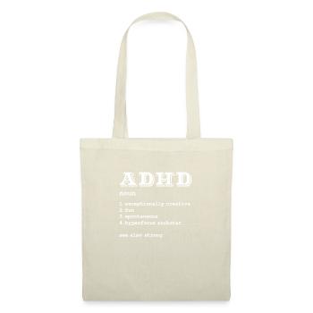 TDAH TDAH Cadeau de déficit de l’attention - Sac en tissu - nature - Devant