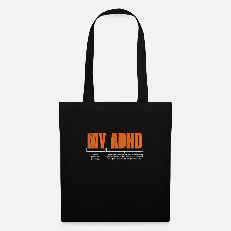 ADHD - Tote Bag - black