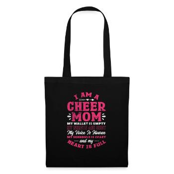 Cheerleader Cheerleading Sport Gymnastik Geschenk - Stoffbeutel - Schwarz - Vorne