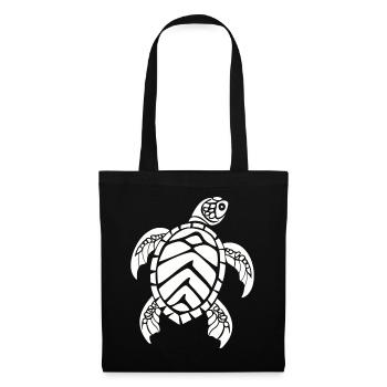 Tortue marine - Sac en tissu - noir - Devant