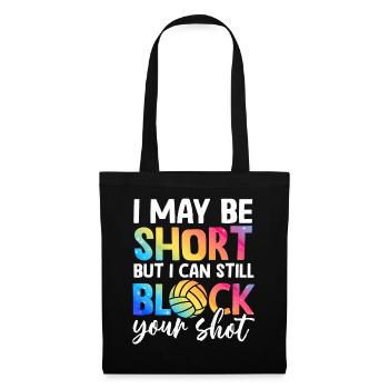 Ich kann deinen Schuss blocken Beachvolleyball - Stoffbeutel - Schwarz - Vorne