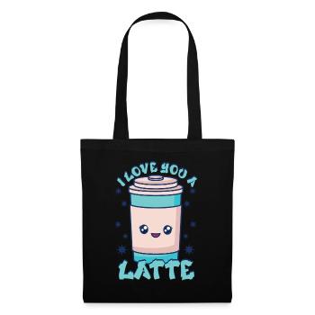 Ich liebe dich Eine Latte Pärchen Romanze - Stoffbeutel - Schwarz - Vorne