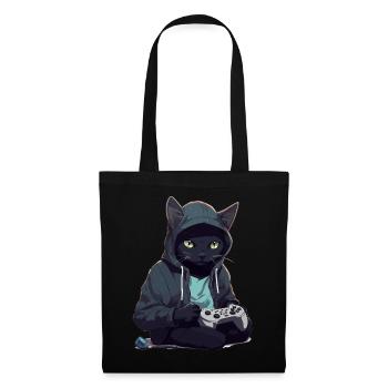 Gamer Black Cat Gaming Bombay Cats Gambler - Sac en tissu - noir - Devant
