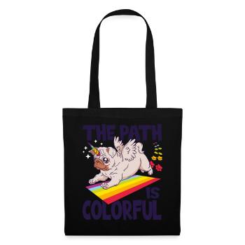 The Path Is Colorful Cute LGBTQ Pride Rainbow - Stoffbeutel - Schwarz - Vorne
