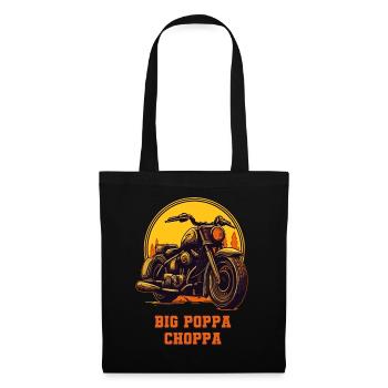 Big Papa Chopper Dad – Motorrad - Stoffbeutel - Schwarz - Vorne