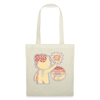 Chats de sanctuaire japonais: Fleurs Chat - Sac en tissu - nature - Devant