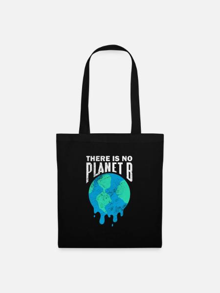 Klimawandel Umwelt Earth Erde Geschenk - Stoffbeutel - Schwarz