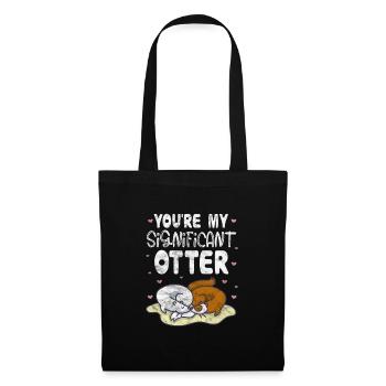 Otter - Stoffbeutel - Schwarz - Vorne