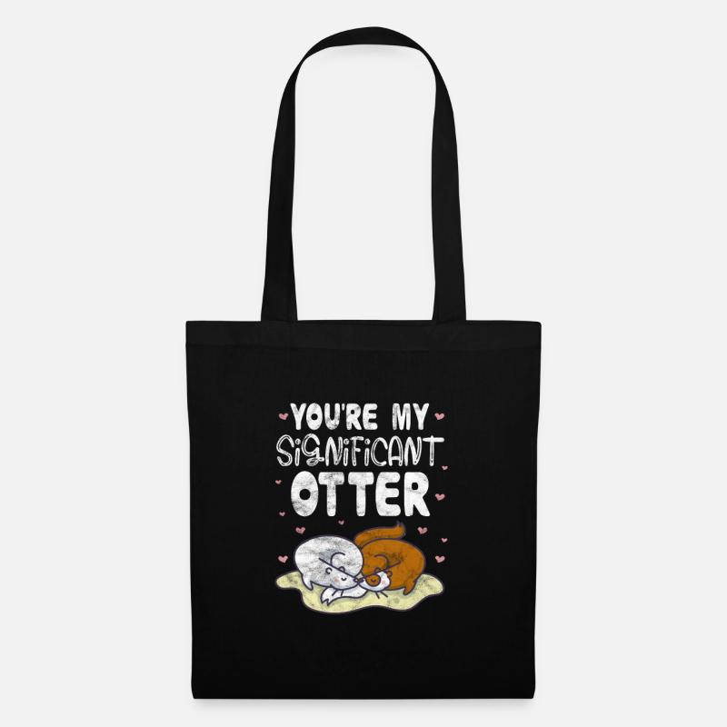 Otter - Stoffbeutel - Schwarz