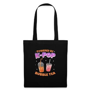 Bubble Tea Boba Tea Kawaii Geschenk - Stoffbeutel - Schwarz - Vorne