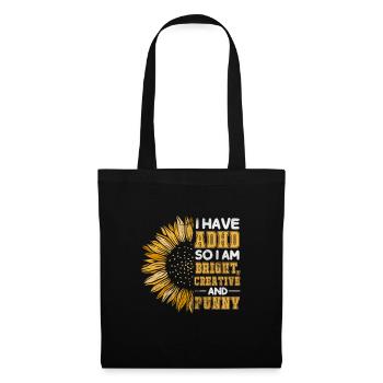TDAH - Sac en tissu - noir - Devant