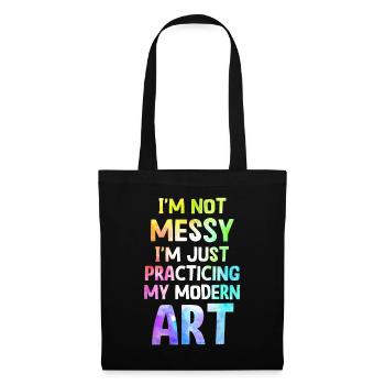 Je ne suis pas une peinture d’art moderne amusante et désordonnée - Sac en tissu - noir - Devant