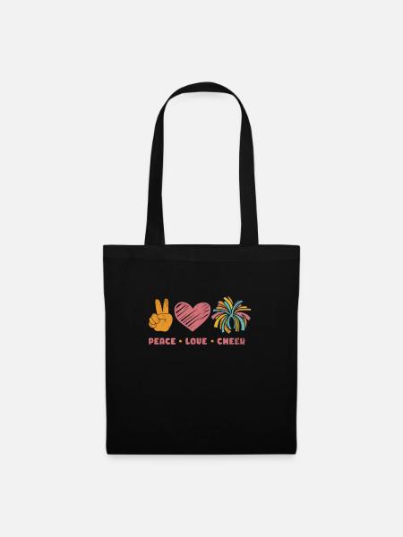 Cheerleader Cheerleading Sport Gymnastik Geschenk - Stoffbeutel - Schwarz