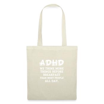 TDAH TDAH Cadeau de déficit de l’attention - Sac en tissu - nature - Devant