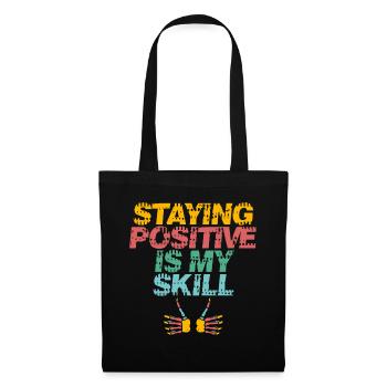 Rester positif est ma compétence - Sac en tissu - noir - Devant