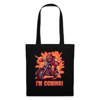 Un motard en colère arrive - Sac en tissu - noir - Devant
