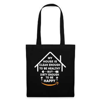My House Is Clean Enough To Be Healthy - Tote Bag - black - Front