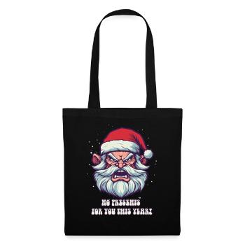 No gifts for you! Angry Santa Claus - Tote Bag - black - Front