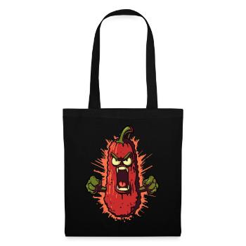 Légumes en colère - Sac en tissu - noir - Devant