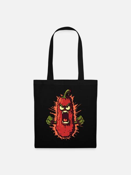 Verduras enojadas - Bolsa de tela - negro