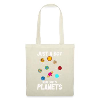 Juste un garçon qui aime les planètes du système solaire - Sac en tissu - nature - Devant