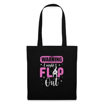 Cheerleader Cheerleading Sport Gymnastik Geschenk - Stoffbeutel - Schwarz - Vorne