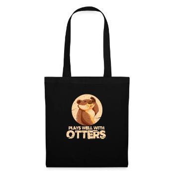 Otter - Stoffbeutel - Schwarz - Vorne