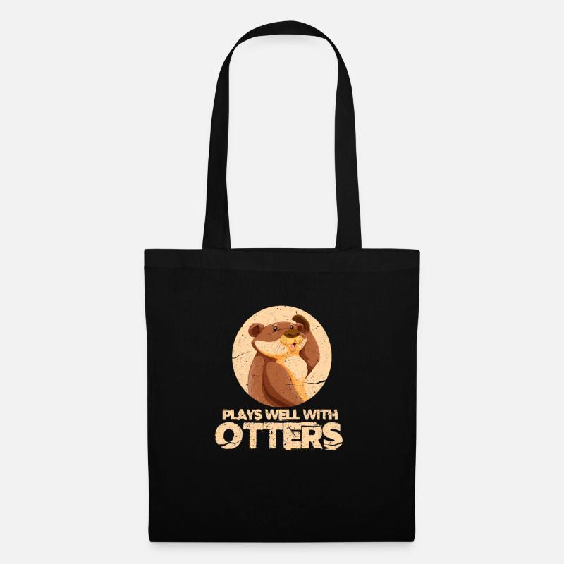 Otter - Stoffbeutel - Schwarz
