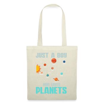 Juste un garçon qui aime les planètes du système solaire - Sac en tissu - nature - Devant