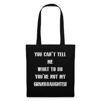 Pas ma petite-fille - Sac en tissu - noir - Devant