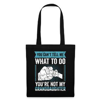 Pas ma petite-fille - Sac en tissu - noir - Devant