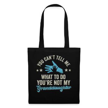 Pas ma petite-fille - Sac en tissu - noir - Devant