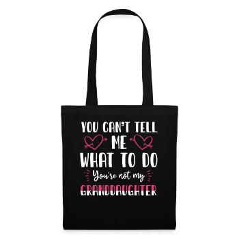 Pas ma petite-fille - Sac en tissu - noir - Devant