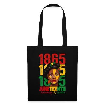 Juneteenth 1865 Gedenken an meine Vorfahren - Stoffbeutel - Schwarz - Vorne