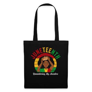 Juneteenth 1865 Gedenken an meine Vorfahren - Stoffbeutel - Schwarz - Vorne