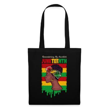 Juneteenth 1865 Se souvenir de mes ancêtres - Sac en tissu - noir - Devant