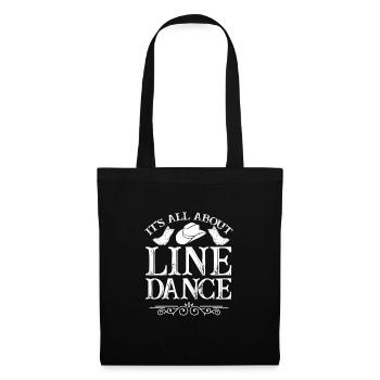 Linedance Country Line Dancer Linedancing Cadeau - Sac en tissu - noir - Devant