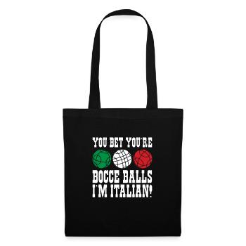 Bocce Bocce Ball Bouler Boulen Cadeau - Sac en tissu - noir - Devant