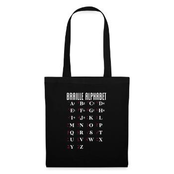 Braille Braille Blind Gift - Sac en tissu - noir - Devant