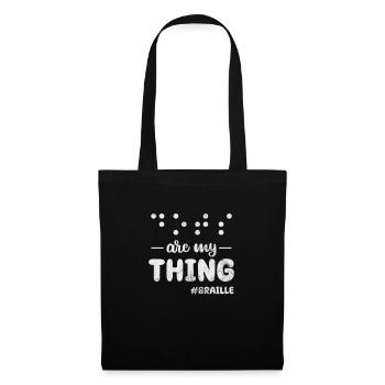Braille - Sac en tissu - noir - Devant