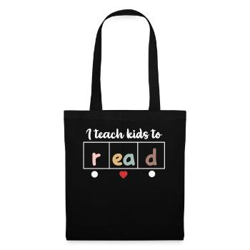 I Teach Kids To Read Science Teachers Reading - Tote Bag - black - Front