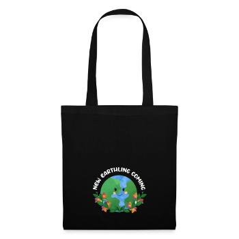 New Earthling Coming - Baby Ankündigung - Stoffbeutel - Schwarz - Vorne