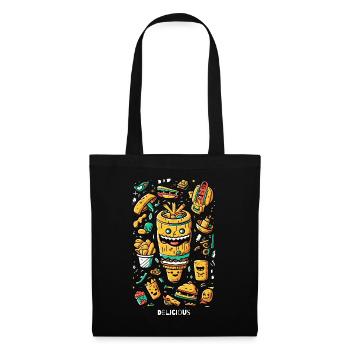 Delicious, fun fast food - Tote Bag - black - Front
