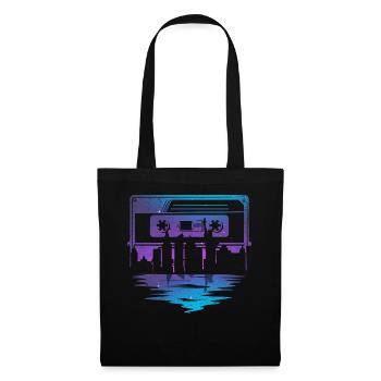 80's Cassette Tape 1990s Pencil Winding Cassette - Tote Bag - black - Front
