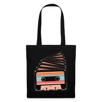 80's Cassette Tape 1990s Pencil Winding Cassette - Tote Bag - black - Front